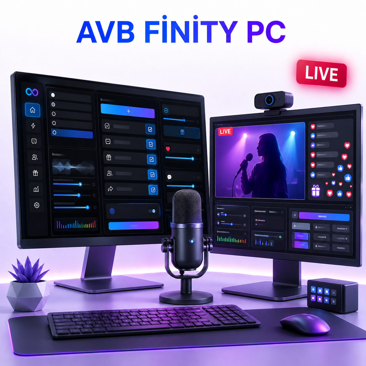 AVB FİNİTY PC ile canlı yayın etkileşim ve aksiyon yönetimi