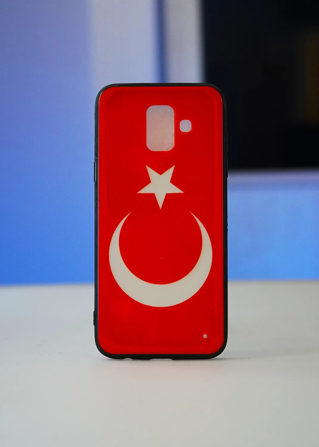 Samsung Galaxy A6 2018 Uyumlu Türk Bayraklı Kırmızı Telefon Kılıfı