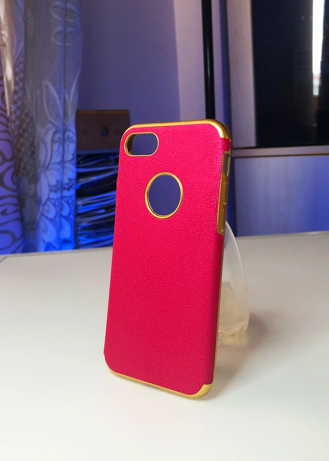 Apple iPhone 7 / 8 / SE (2020) Uyumlu Pembe Derili Kılıf