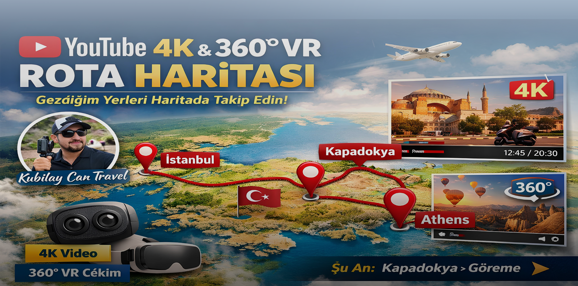 YouTube 360° VR & 4K Rota Haritası